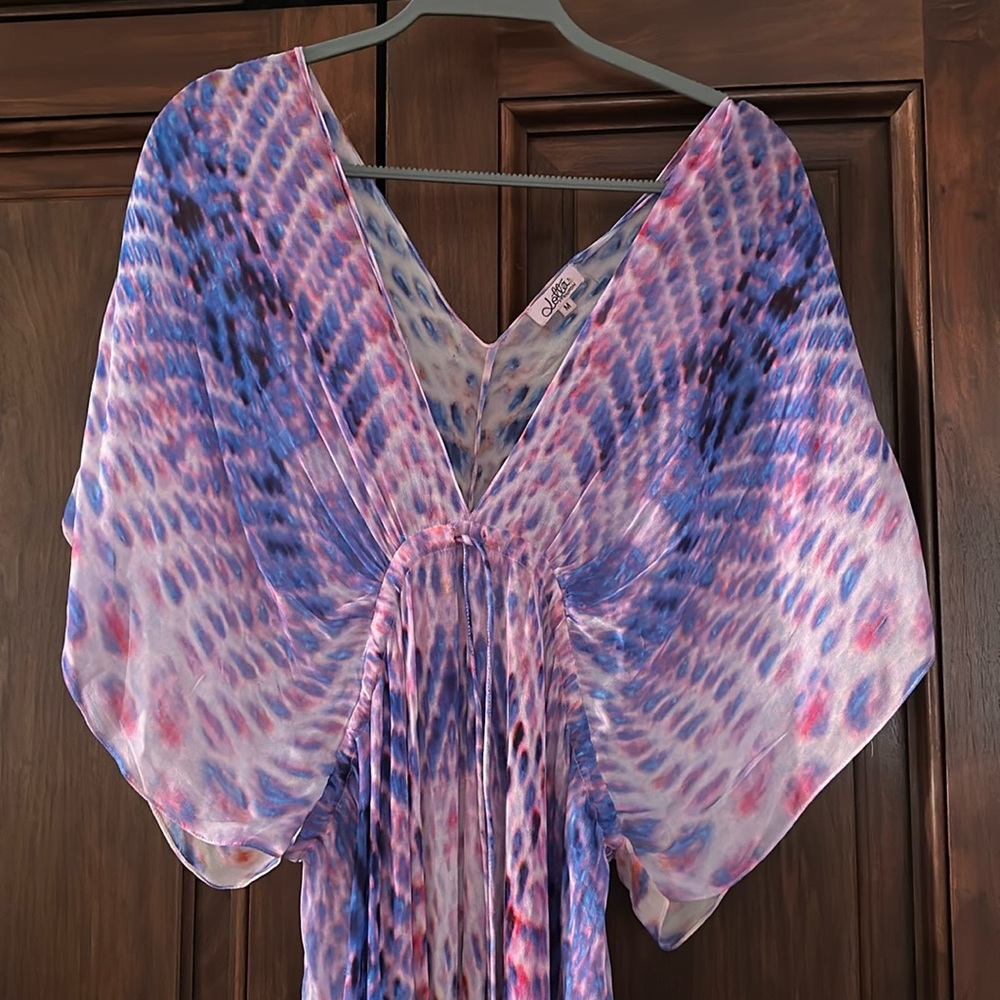 Printed ombré maxi dress